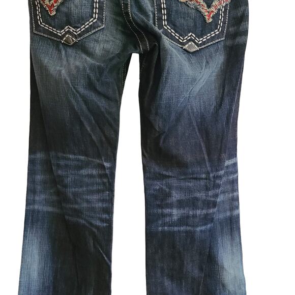 REMETEE Destructed Destroyed Straight Fit Jeans 04RS401 Men's 33‎ x 33 - Picture 9 of 16